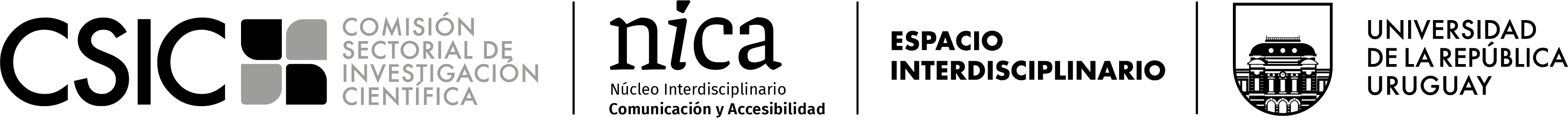 Logo CSIC NICA Espacio Interdisciplinario y Udelar