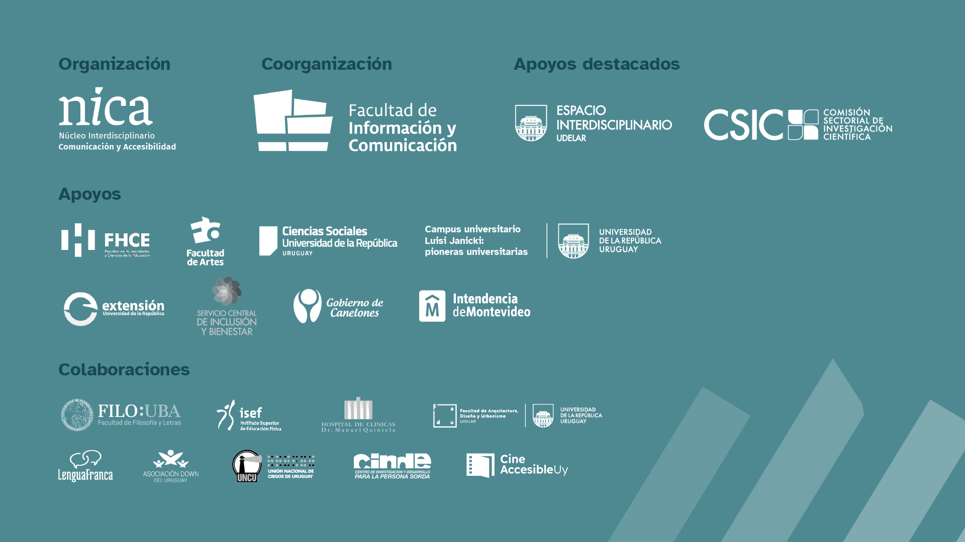 logos de todos los apoyos, listado completo en: https://nica.ei.udelar.edu.uy/interaccesouy/apoyan-interaccesouy/